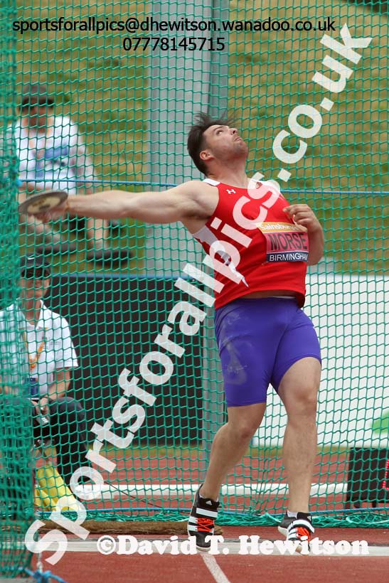 Mens discus, Sainsbury's British Champs, Alexander Stadium, Birmingham. Photo: David T. Hewitson/Sprts for All Pics